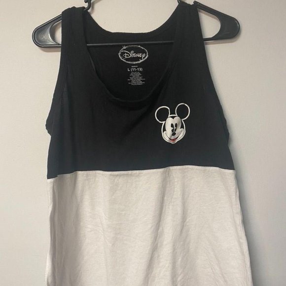 Disney Black & White Mickey Tank Top-Youth Large - Picture 1 of 4